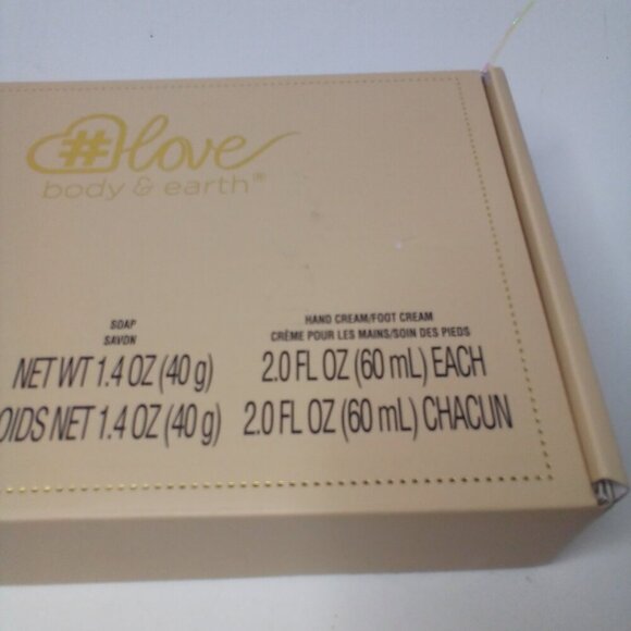 Body & Earth Love Set Hand Cream Foot Cream Soap Candle - Picture 3 of 12